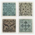 Designs-Done-Right Antiqued Metal Ceiling Tile & Wood Frame Wall Sign, Assorted Color - 4 Piece DE3285945
